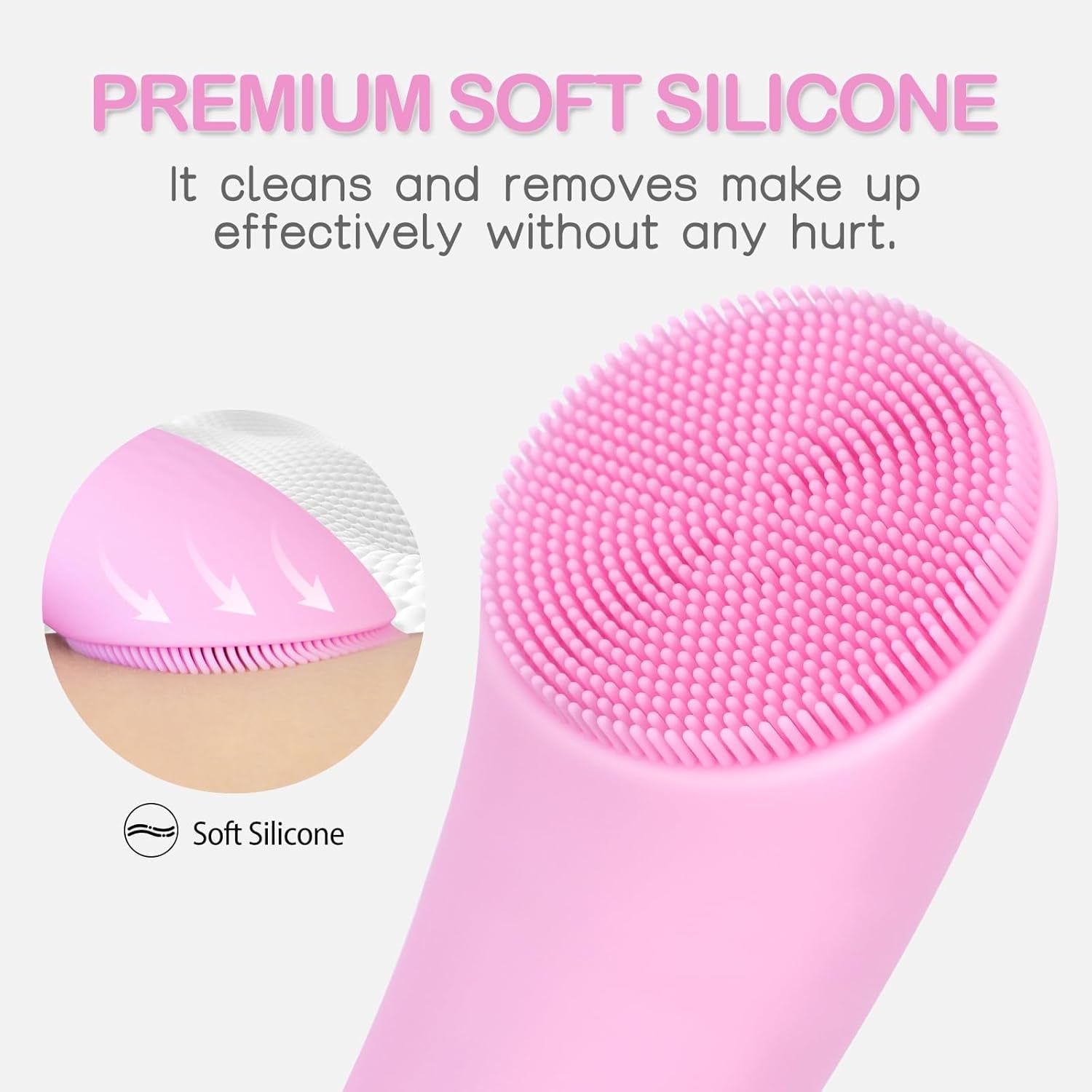 Facial Cleansing Brush Rechargeable Silicone Face Scrubber