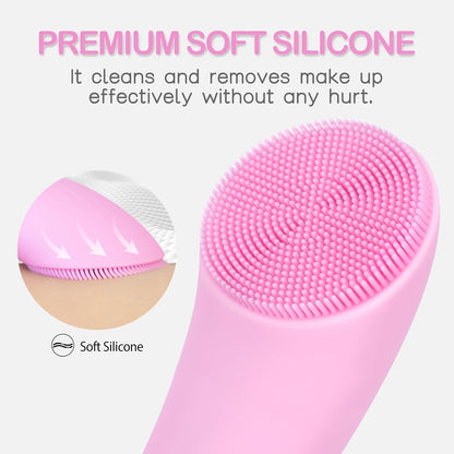 Facial Cleansing Brush Rechargeable Silicone Face Scrubber